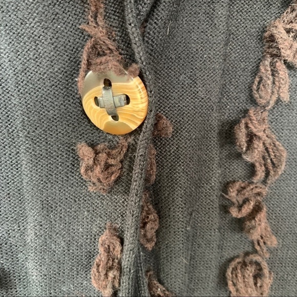 Nic + Zoe Long Black Cardigan Sweater Size M - Picture 2 of 7